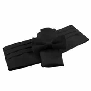 Coffret ceinture, pochette et nœud Noir