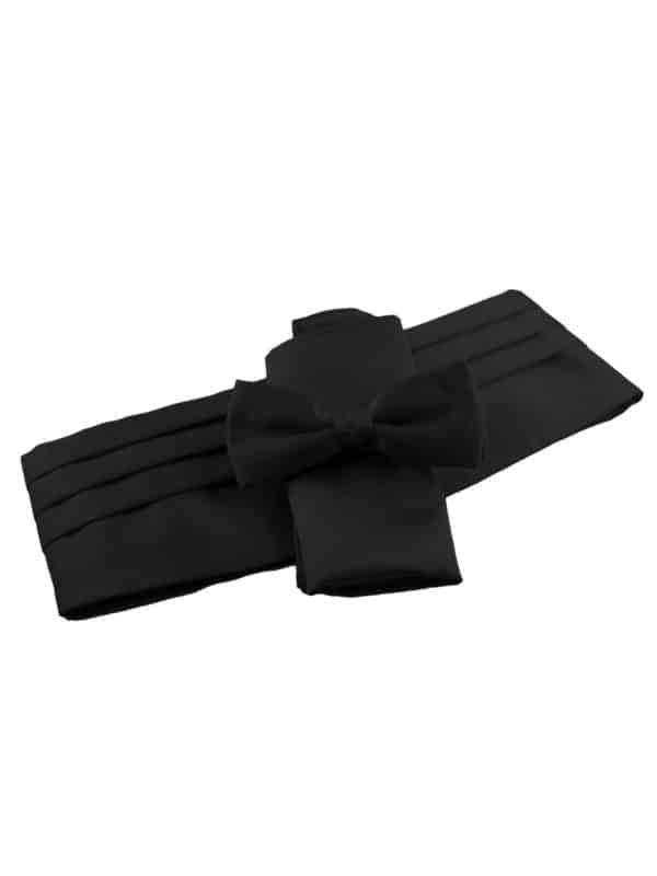Coffret ceinture, pochette et nœud Noir