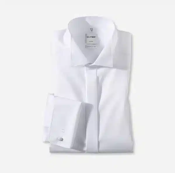 CHEMISE COUPE AMPLE - BLANCHE - COL CASSE