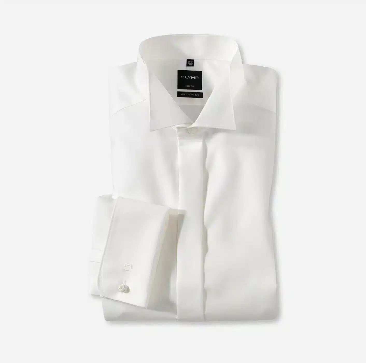 CHEMISE COUPE CLASSIQUE IVOIRE COL CASSE LONGUES MANCHES Les deux Oursons