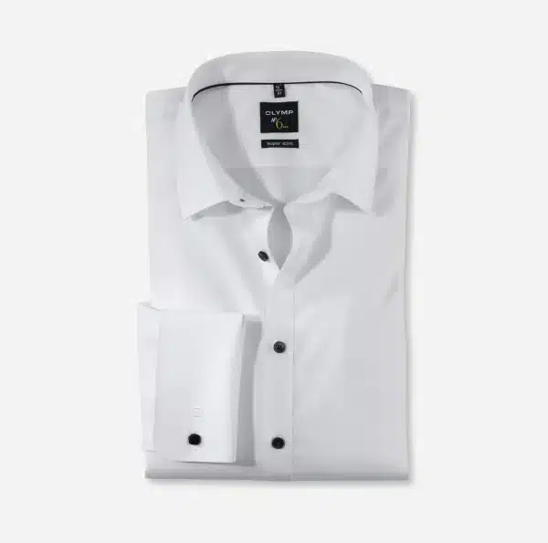 CHEMISE COUPE CINTREE - BLANCHE - COL VILLE