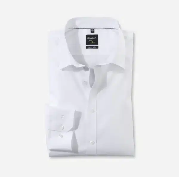 CHEMISE COUPE CINTREE - BLANCHE - COL VILLE