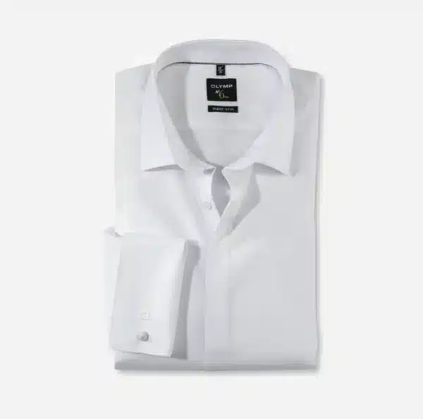 CHEMISE COUPE CINTREE - BLANCHE - COL VILLE