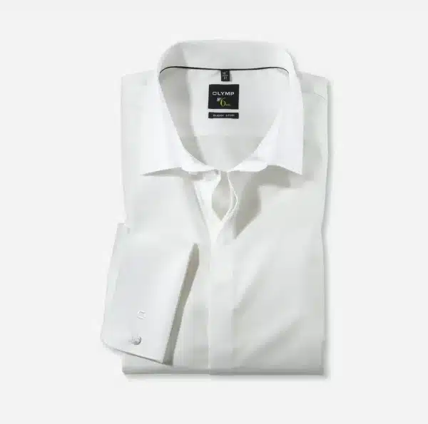CHEMISE COUPE CINTREE - BLANCHE - COL VILLE