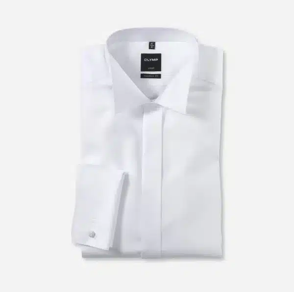 CHEMISE COUPE CLASSIQUE - BLANCHE - COL CASSE